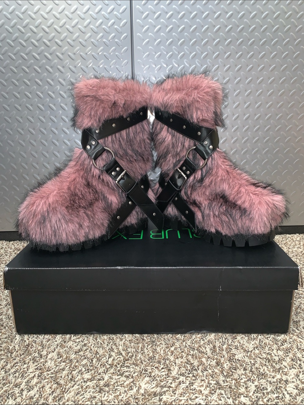 Dolls Kill Club Exx Pink Short Wild Instinct Boots, Size 8, New In Box